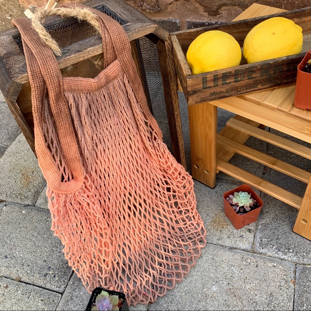 ✨HAND DYED FRENCH MARKET BAG-LONG HANDLE✨